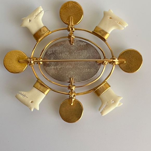 Carolyn Morris Bach Brooch Sterling Silver and 18K Gold - Picture 8 of 15